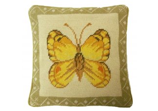 Butterfly Needlepoint Pillow
