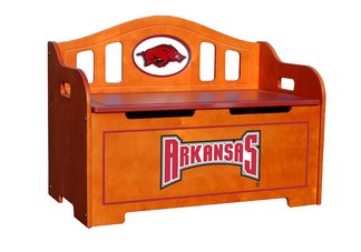 University of Arkansas Stained Storage Bench