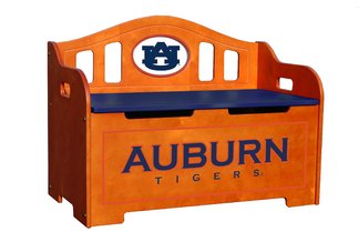 Auburn University Stained Storage Bench