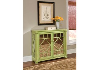 Cottage Green Mirror Accent Console