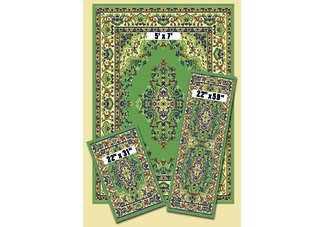 Green Persian Capri Rug Set