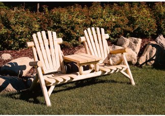 Cedar Tete-A-Tete Log Furniture