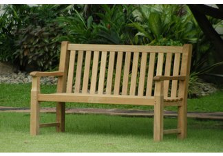 teak bench, bench, contour bench, charleston bench