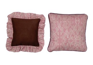 Babykins Chocolate Pink Paisley Throw Pillow Set