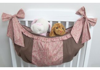 Babykins Chocolate Pink Paisley Toy Bag