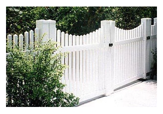 Classic Vinyl Scalloped Top Picket Gate Kit