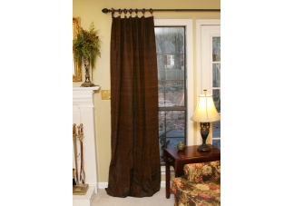 Silk Clip Top Curtains Pooled