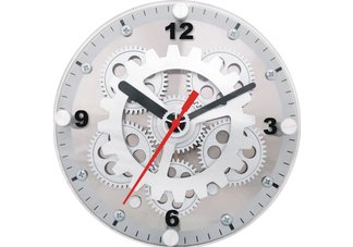 Moving-gear Clock (For Dual Use, Wall & Desktop)