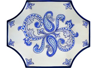 Blue Villa Paisley Plate