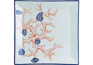 Blue Villa Coral Plate
