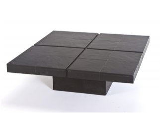 Black Slate Square Cocktail Table