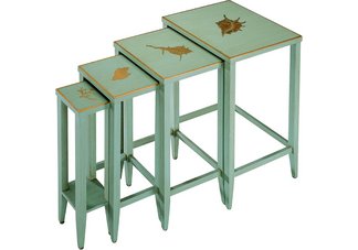 Set of Four Maui Nesting Tables -Great for a coastal inspired motif!
