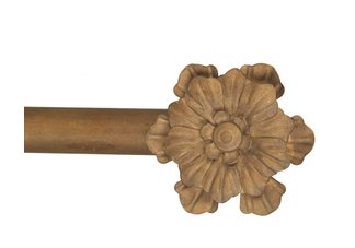 METAL FINIAL PAIR: FLOWER
