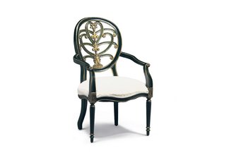 Royalty Hand Carved &amp; Painted Arm Chair