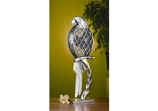 Figurine Fan - Parrot - Antique Silver