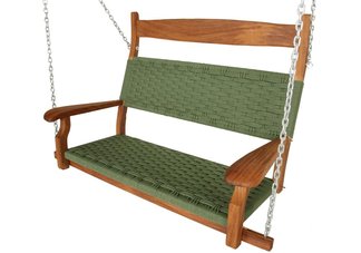 Mossy Green Cumaru Wood Double Swing