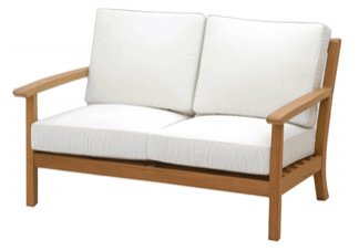 deep seating teak loveseat, teak loveseats, deep seating, atlantic teak loveseat, deep seat teak sof
