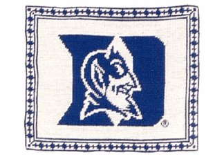 duke blue devils needlepoint pillow