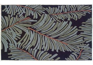 Ebony & Green Palm Rug