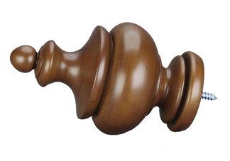 Fruitwood Chelsea  Rod End Finial
