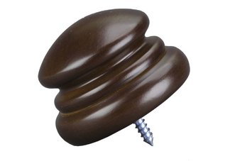 Walnut Gramercy Rod End Finial