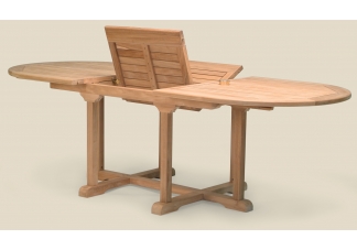 teak oval table