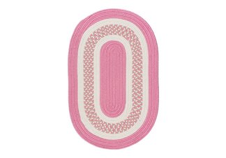 Pink Flowers Bay Outdoor Braided Rug - Sample Swatch