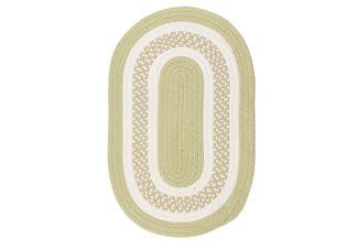 Light Green Flowers Bay Outdoor Braided Rug - Sample Swatch