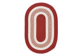 Red Flowers Bay Outdoor Braided Rug - Sample Swatch