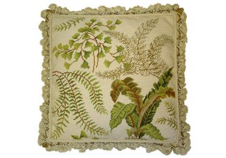 Fern Needlepoint Pillow