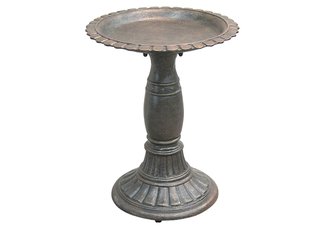 Aged Bronze Fiesta Birdbath