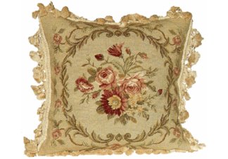 floral needlepoint pillows