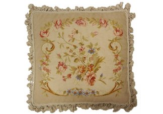 Floral Needlepoint Pillow