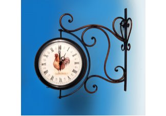 2-Sided Rooster Wall Clock