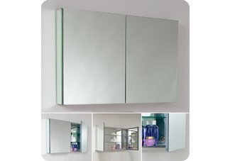 Fresca Large Bathroom Medicine Cabinet w/ Mirrors