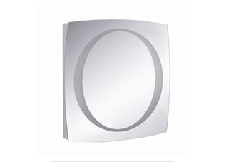 Fresca Illuminated Circular Bathroom Mirror w/ Frosted Inner Border