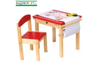 Art Table & Chair Set Red