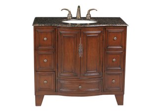 Grand Cheswick Single Sink Vanity with Baltic Brown Granite Top
