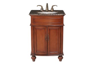 Prince Single Sink Vanity with Baltic Brown Granite Top