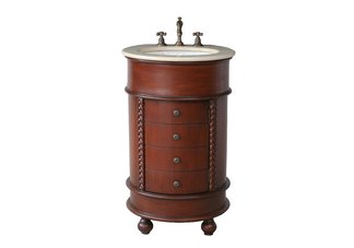 Mars Single Sink Vanity with Cream Marfil Marble Top