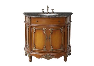 Juno Single Sink Vanity with Baltic Brown Granite Top