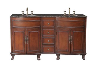 Winslow Double Sink Vanity with Baltic Brown Granite Top