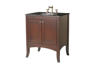 Lynette Single Sink Vanity with Black Galaxy Granite Top
