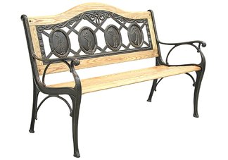 Antique Brass Golfers Bench