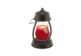 Hurricane Candle Warmer Lantern- Brown