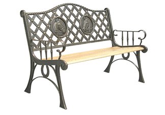 cast iron horse equestrian bench