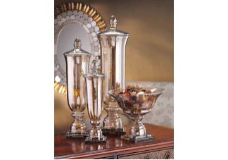 Smoke Luster Glass Urn