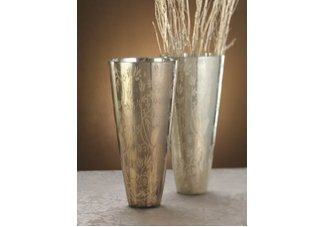 Antique Glass Tapered Vase