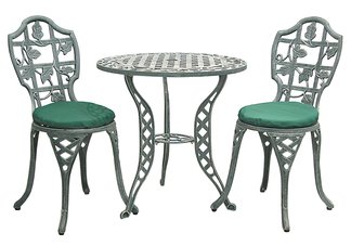 Ivy Cushion Bistro Set Cool Green