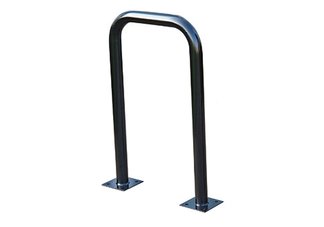 bike rack, commercial bike rack, pad mount, galvanized pad mount, trailside bench, recycled park ben